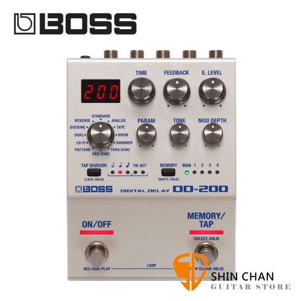 Boss DD-200 數位延遲效果器 Digital Delay 原廠公司貨 兩年保固 DD200