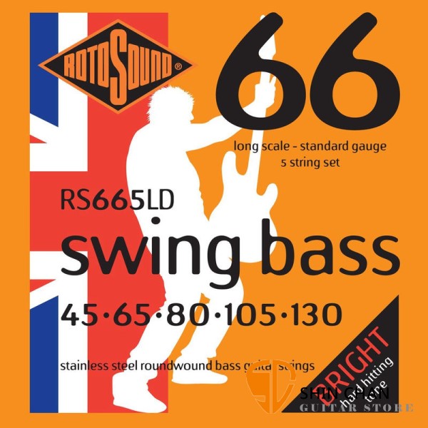 ROTOSOUND RS666LD (45-105) 不鏽鋼 電貝斯弦【英國製/BASS弦/RS-666-LD】