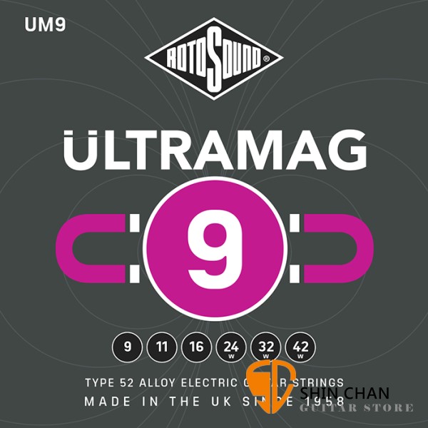 ROTOSOUND UM9 電吉他弦 Ultramag (09-42)【英國製/電吉他弦/UM-9】