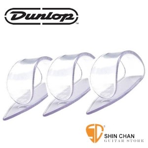 Dunlop 透明色拇指套 PICK 彈片（一組三個）Clear "D" Plastic Thumbpicks 【9036R/9036-R】