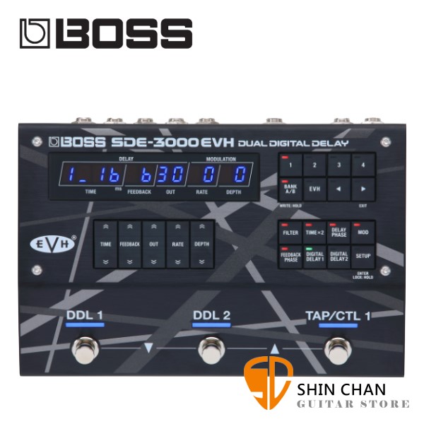 BOSS SDE3000EVH 雙數位延遲效果器【Dual Digital Delay/SDE-3000EVH/電吉他效果器/兩年保固】