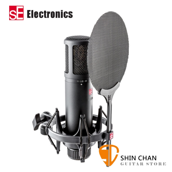 sE Electronics 英國 sE2200 電容式錄音室麥克風組 心形指向 內附 噴麥罩/防震架