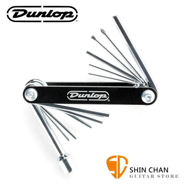 Dunlop DGT02 多用途工具扳手( Philips 1號螺絲起子附件、2.5mm平頭附件、8mm套筒扳手附件 ) 可用GIBSON吉他