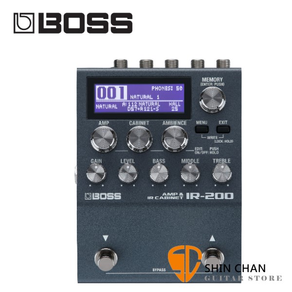 BOSS IR-200 吉他/貝斯 箱體模擬效果器【原廠公司貨兩年保固/IR200】