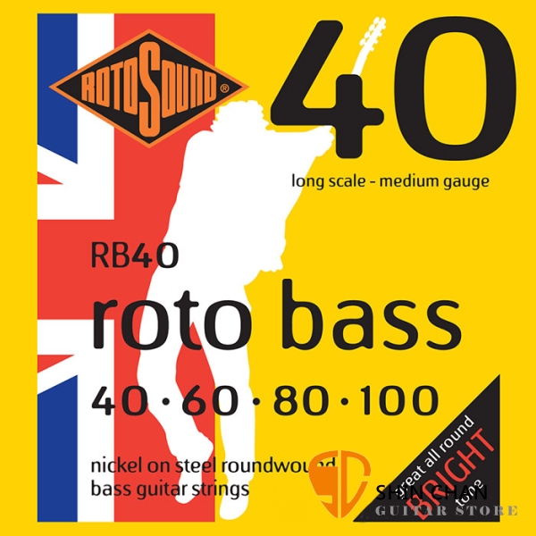 ROTOSOUND RB40 電貝斯弦 (40-100)【英國製/BASS弦/RB-40】