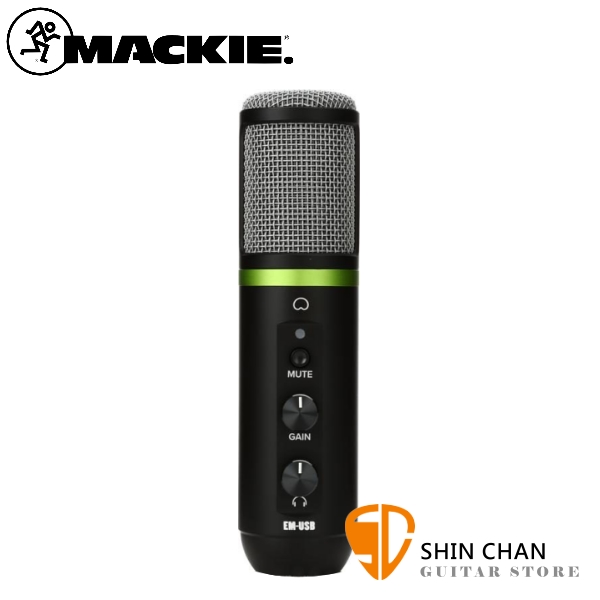 Mackie EM-USB USB電容式麥克風 心形指向 原廠公司貨