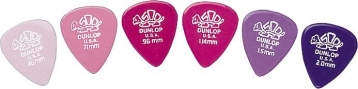 Dunlop 4100 粉色系烏龜彈片（六片組） 【Delrin Standard】