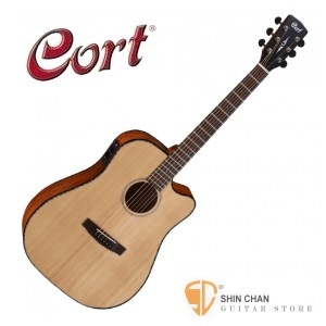 Cort吉他&#9658;Cort MR-E 可插電單板民謠吉他【Cort品牌/MRE/木吉他】